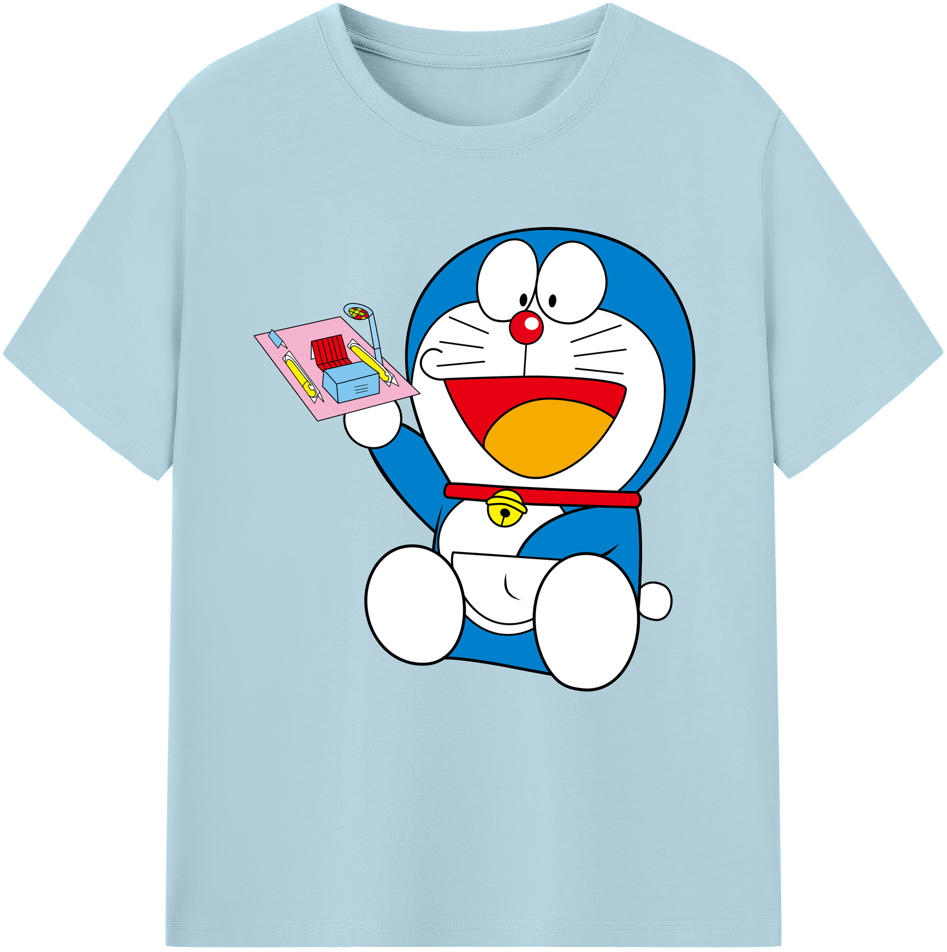 （画像用） ドラえもん Doraemon 綿100％半袖Tシャツ（フロントプリント）